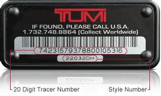 check tumi serial number